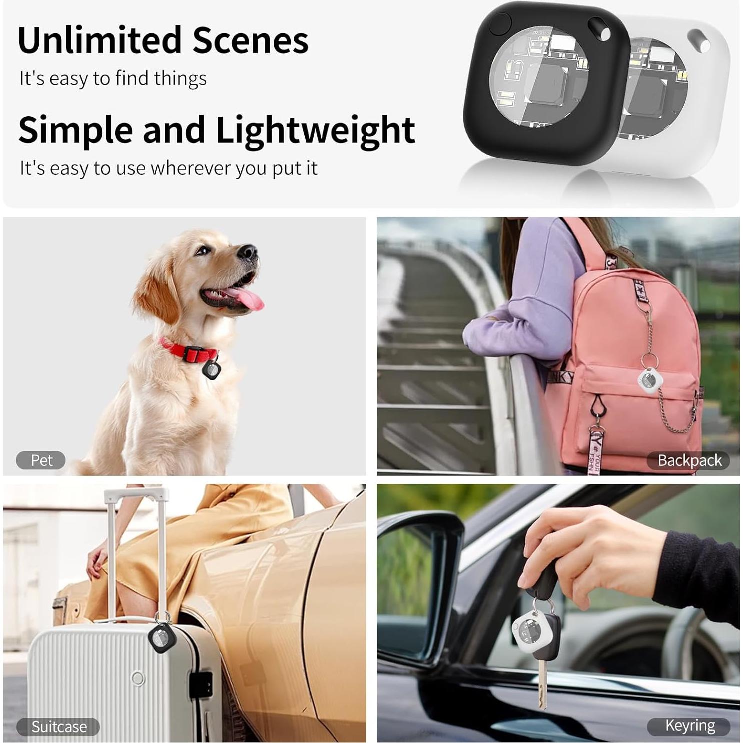 Etiquetas de Rastreo Aumix AT-F Bluetooth para iOS - Paquete de 4