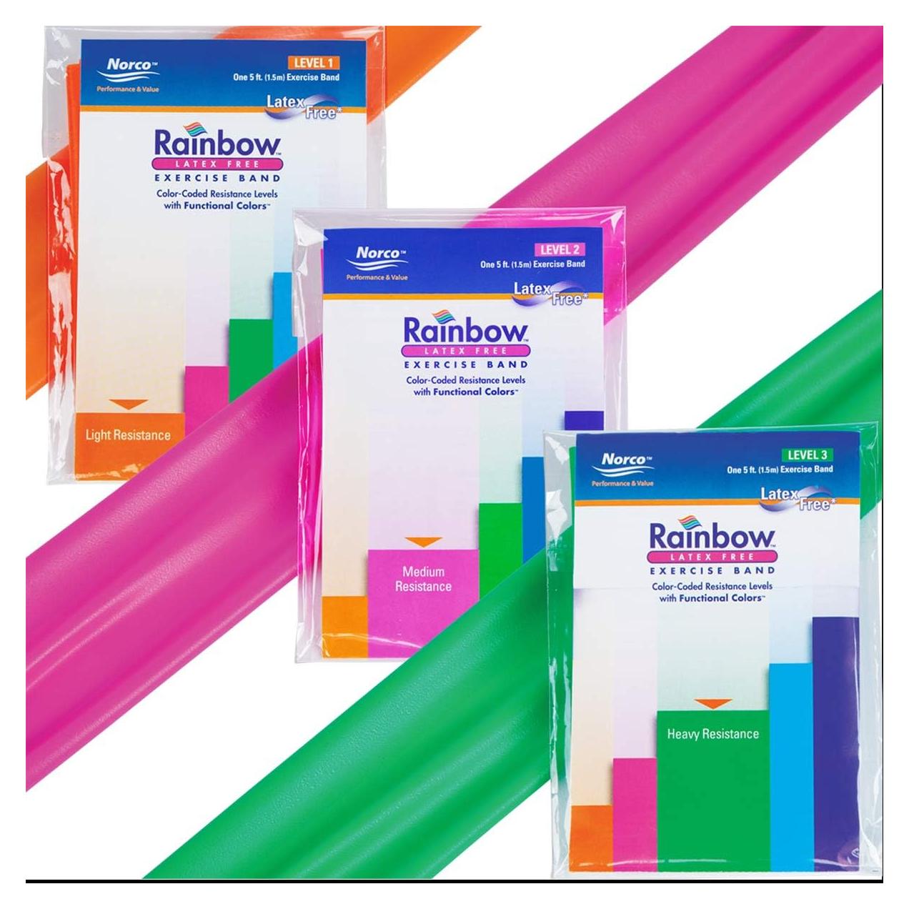 Conjunto de Bandas de Resistencia Norco Rainbow 3 Niveles