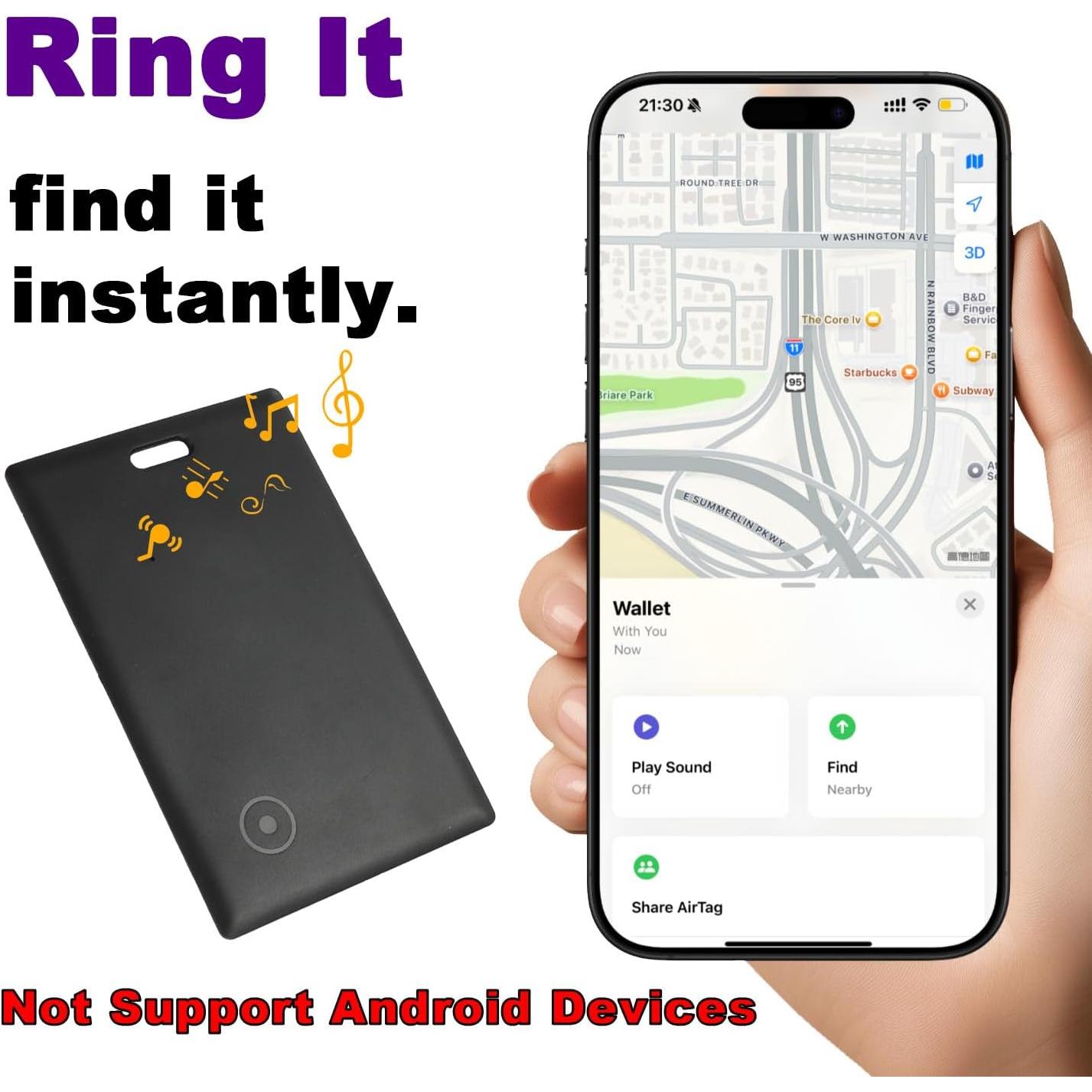 Tarjeta de Rastreo GPS XJQX para Cartera - Paquete de 2