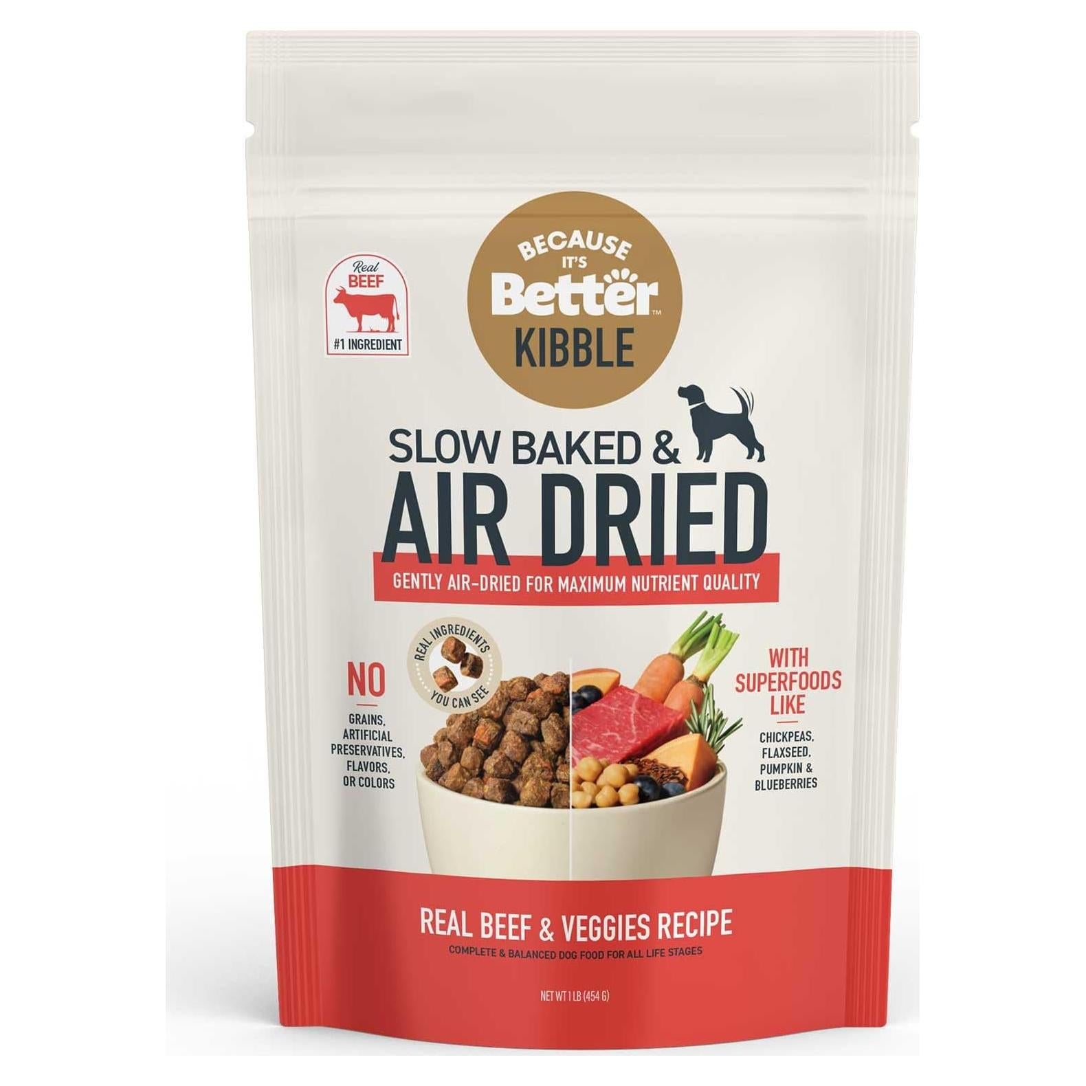 Comida para Perros Secada al Aire Porque es Mejor 0.45kg Carne de Res