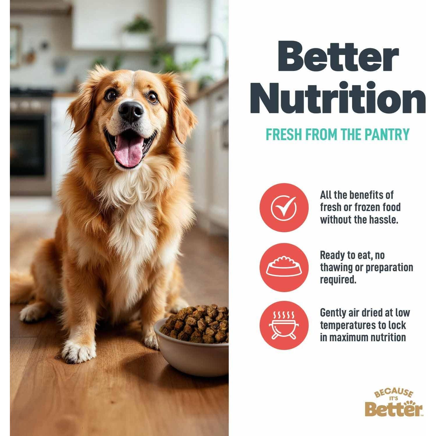 Comida para Perros Secada al Aire Porque es Mejor 0.45kg Carne de Res