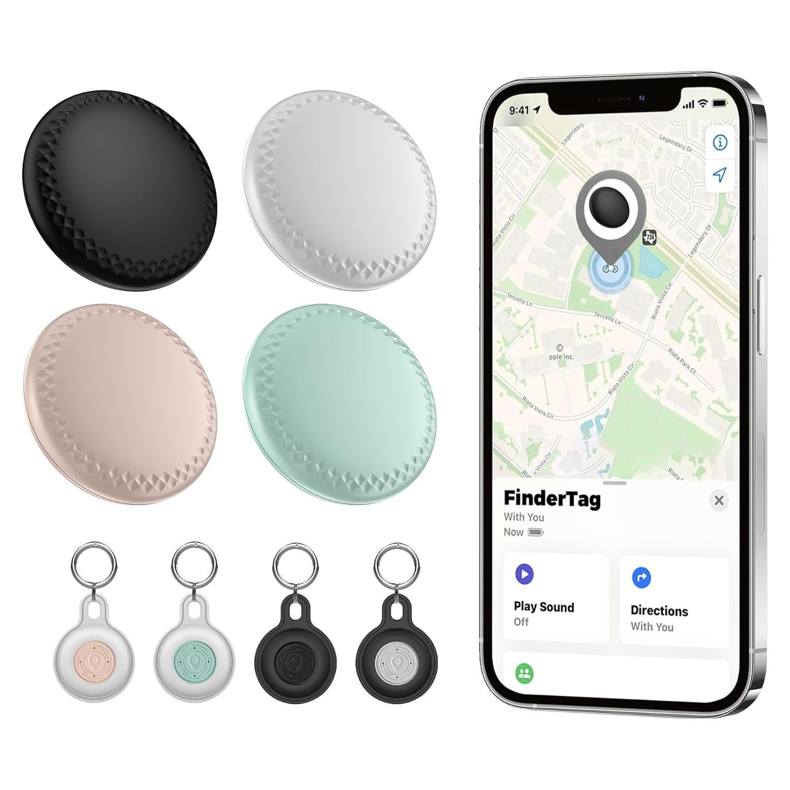 Rastreador Bluetooth FinderTag con Llavero y Batería CR2032
