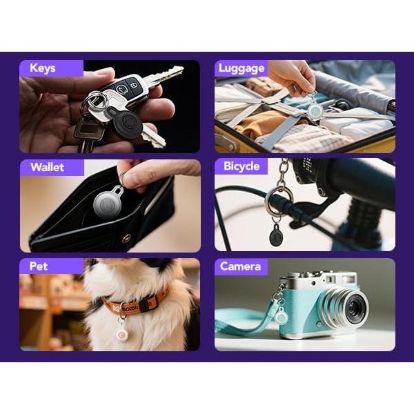 Rastreador Bluetooth FinderTag con Llavero y Batería CR2032