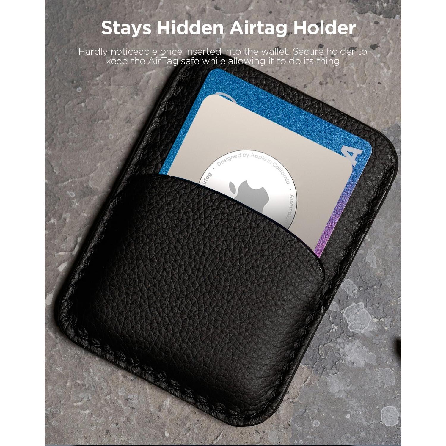 Soporte de Cartera Airtag Metal Rosa - Ultra Delgado 0.1 cm