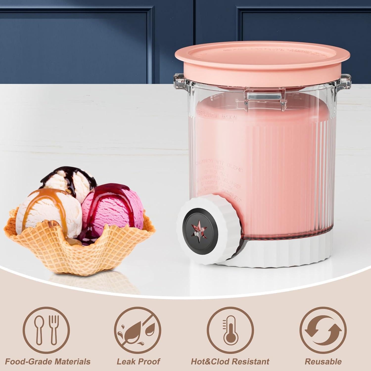 Pints y Tapas para Ninja Creami NC700 - 2 Paquete 16oz