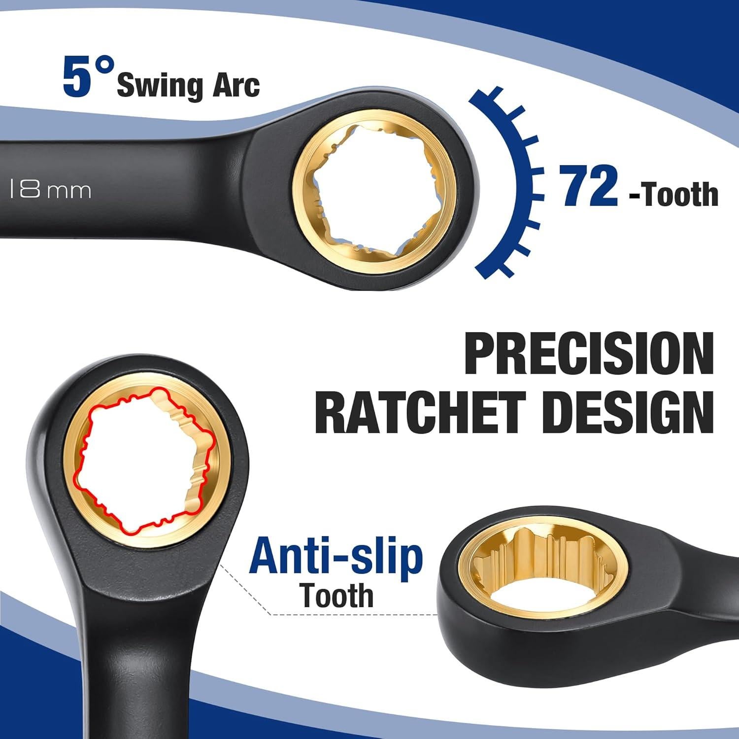 Juego de Llaves de Vaso 22 Piezas WORKPRO Antideslizantes