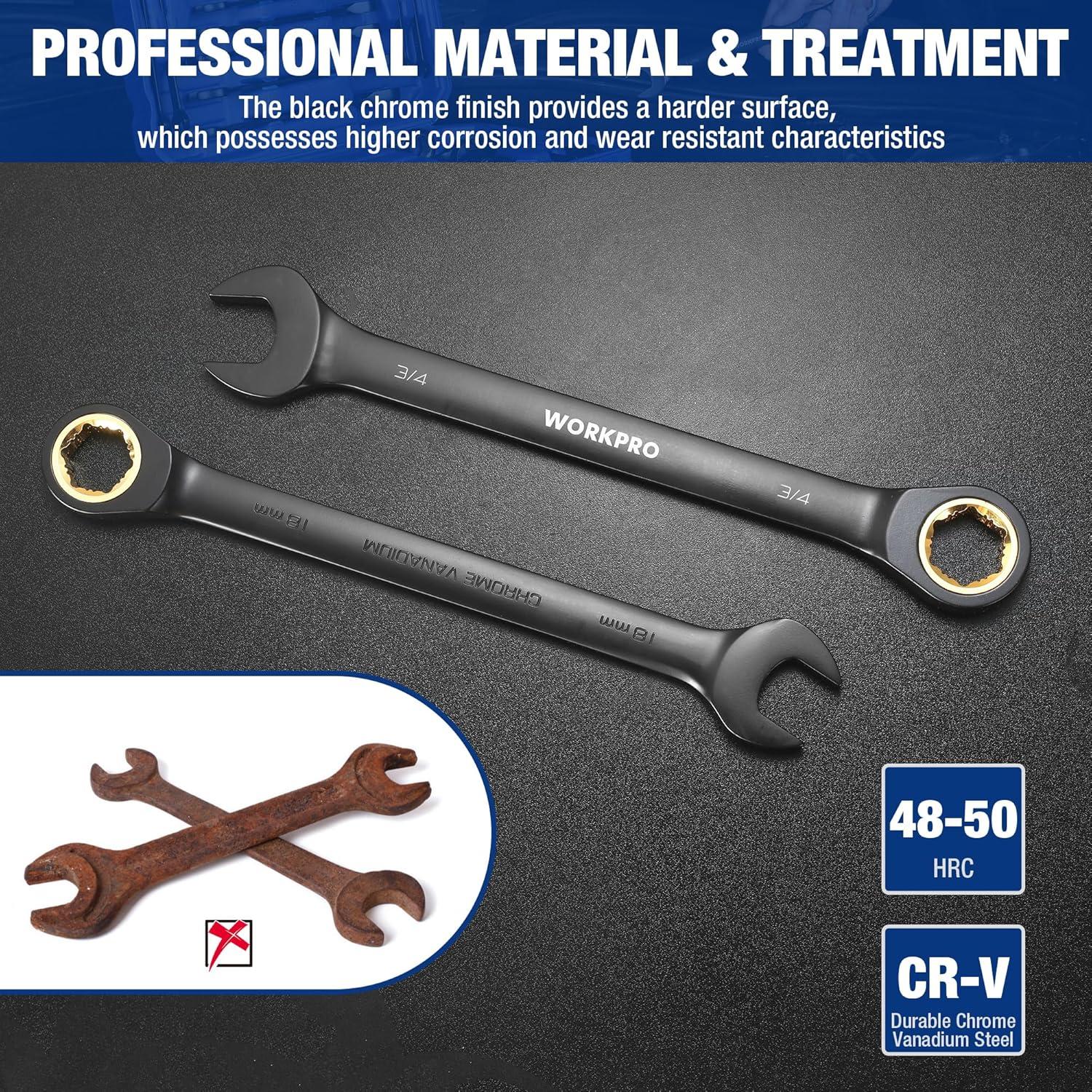 Juego de Llaves de Vaso 22 Piezas WORKPRO Antideslizantes