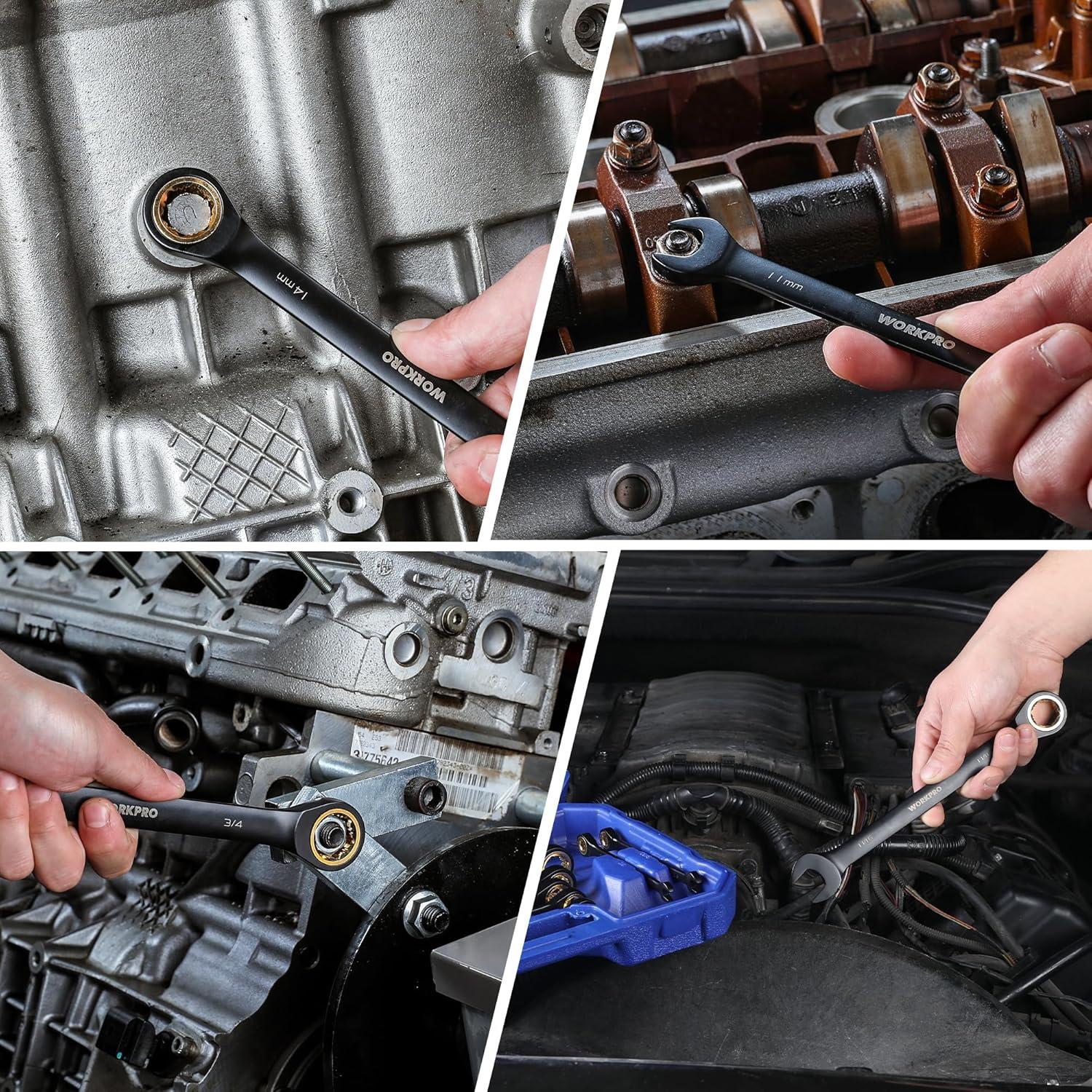 Juego de Llaves de Vaso 22 Piezas WORKPRO Antideslizantes