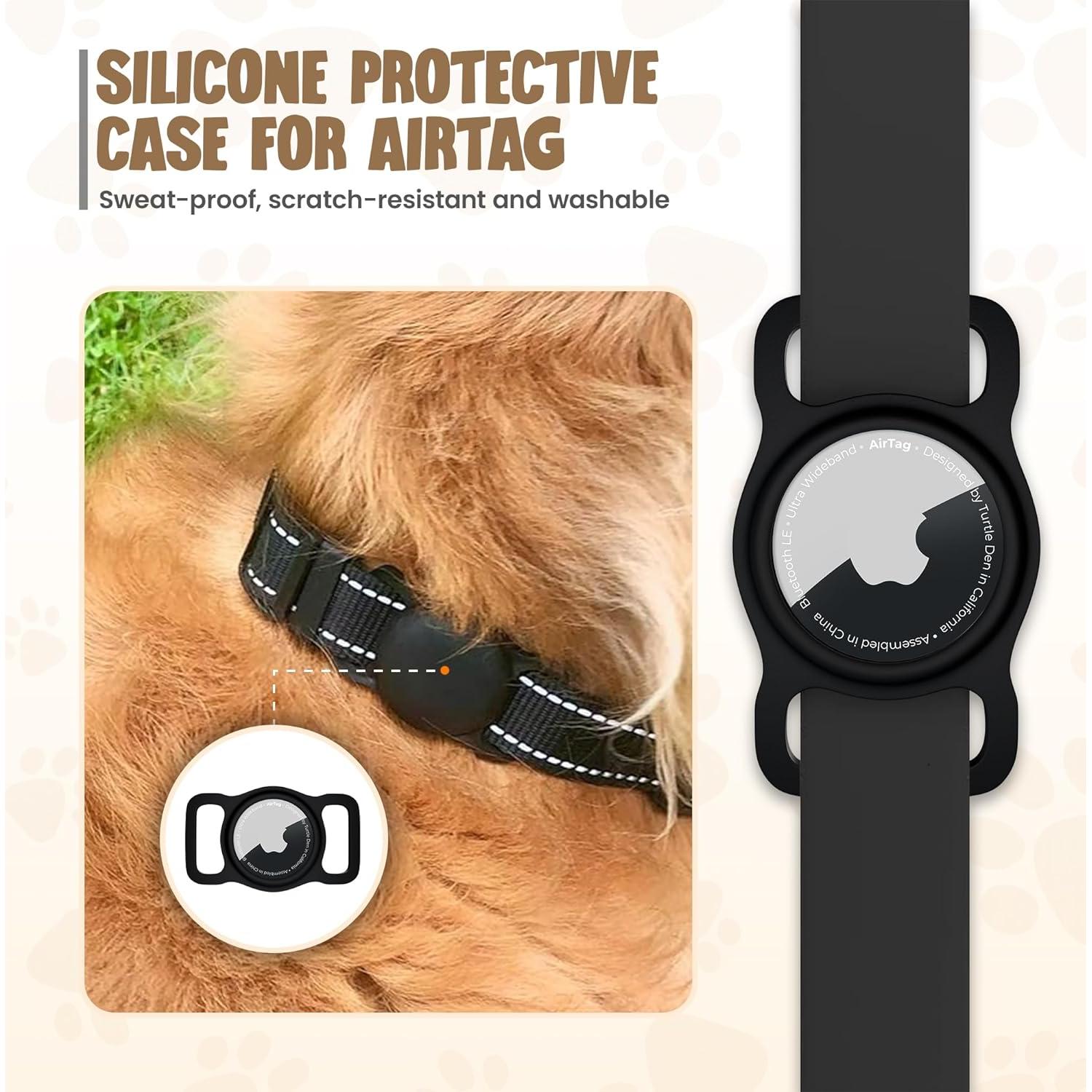 Soporte para Collar de Perro Turtle Den con AirTag - 2 Paquete