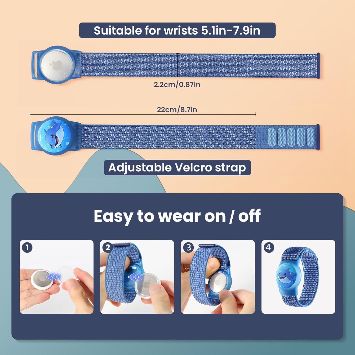 Pulsera Ajustable para Niños con AirTag - WarmSea - Nylon Impermeable