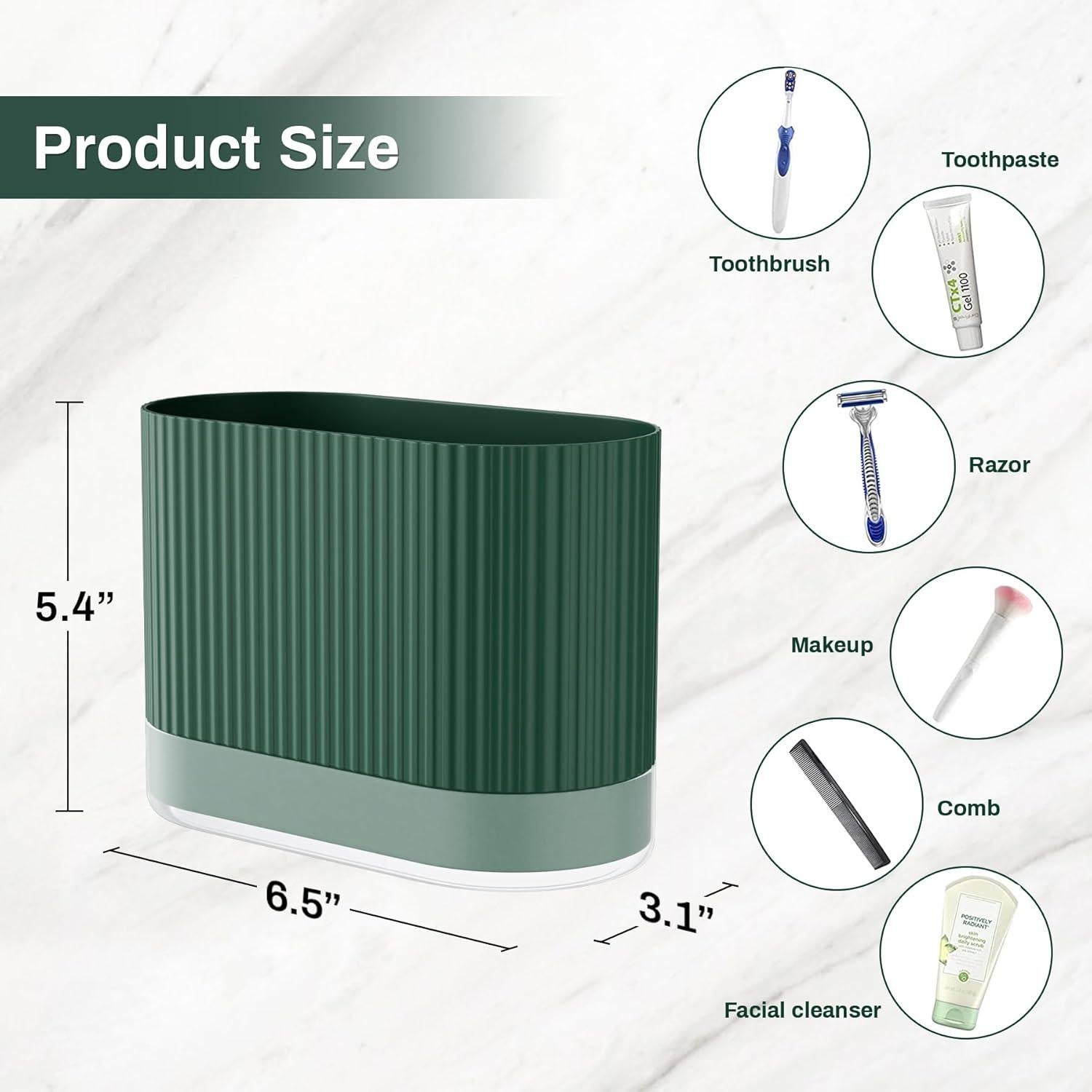 Soporte de Cepillo de Dientes Verde JDOTL para Niños con Drenaje