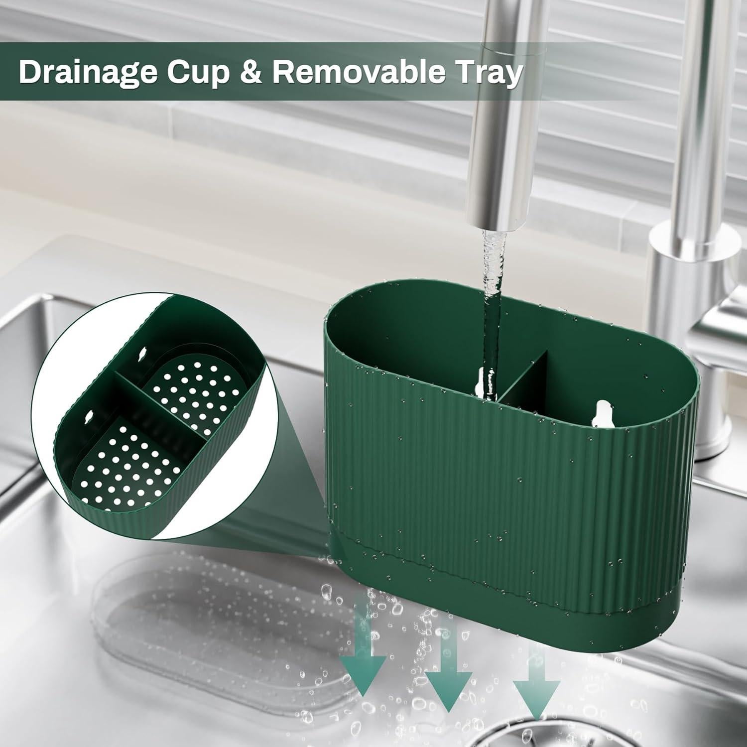 Soporte de Cepillo de Dientes Verde JDOTL para Niños con Drenaje