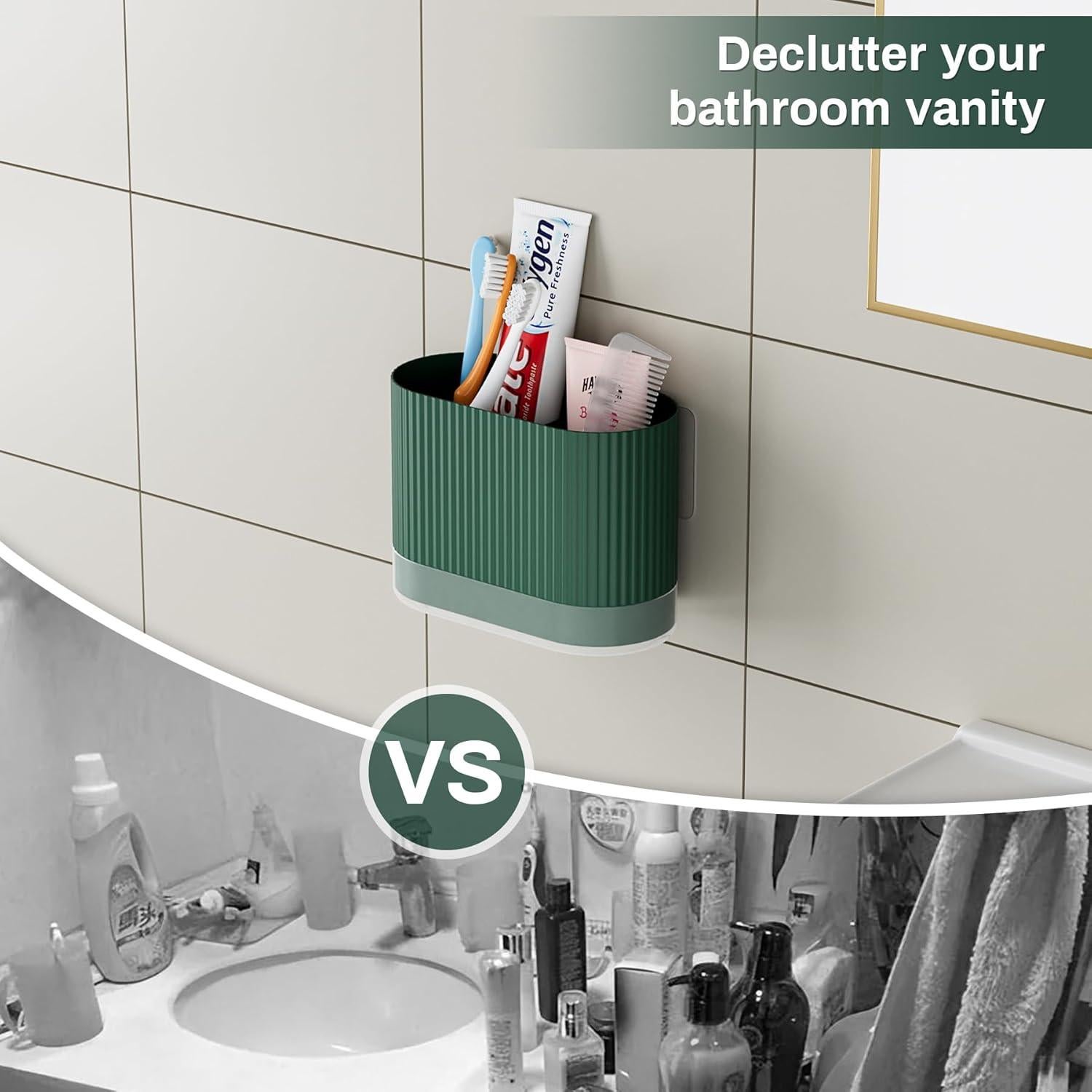 Soporte de Cepillo de Dientes Verde JDOTL para Niños con Drenaje