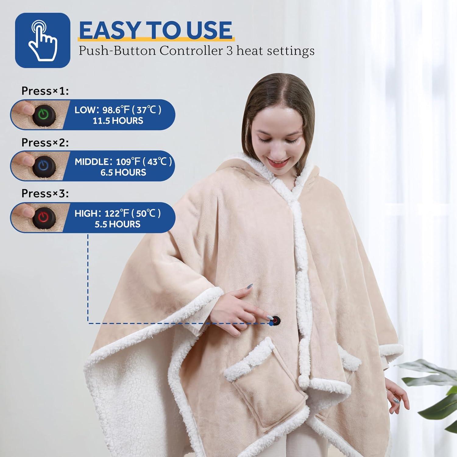 Manta Térmica Portátil Sealy Beige con Batería 20000mAh