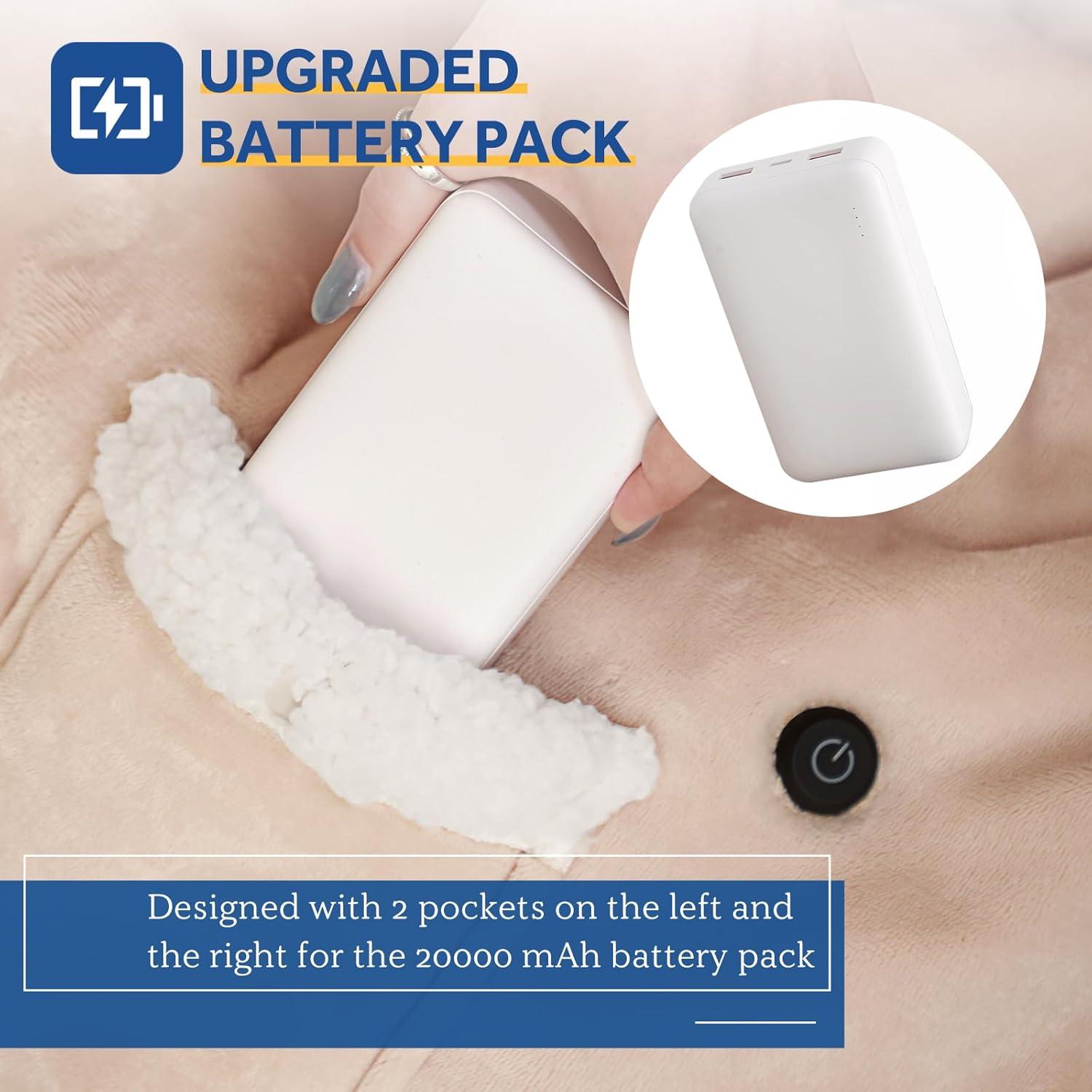 Manta Térmica Portátil Sealy Beige con Batería 20000mAh