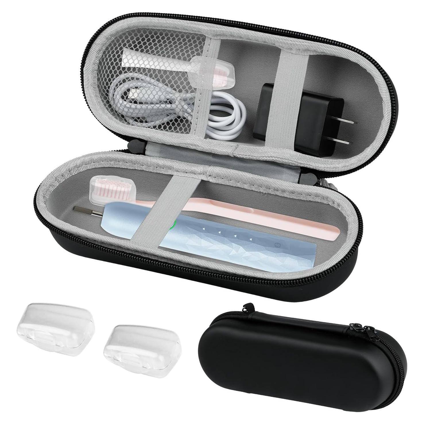 Estuche de viaje para cepillo de dientes Oral-B Pro 1000/1500/5000/7000/7500/6000/9600 - Bolsa dura portátil negra