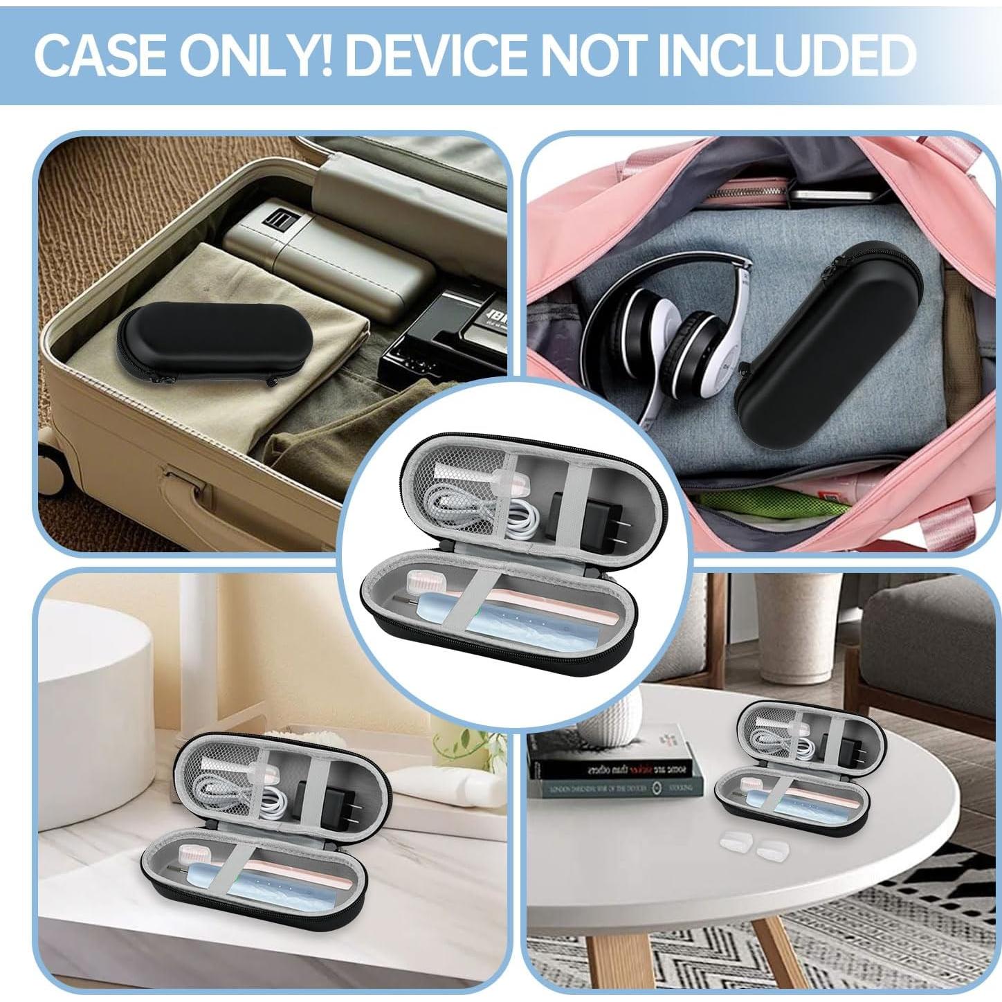 Estuche de viaje para cepillo de dientes Oral-B Pro 1000/1500/5000/7000/7500/6000/9600 - Bolsa dura portátil negra