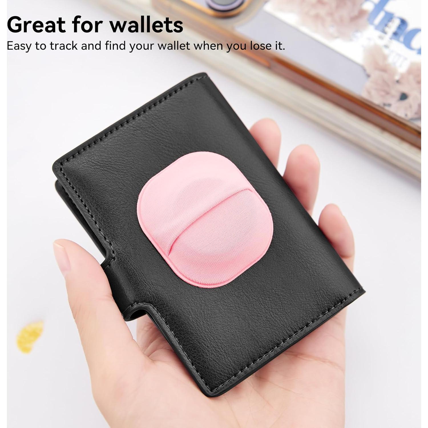 Funda Adhesiva Rosa para AirTag y Moto Tag - 2 Piezas