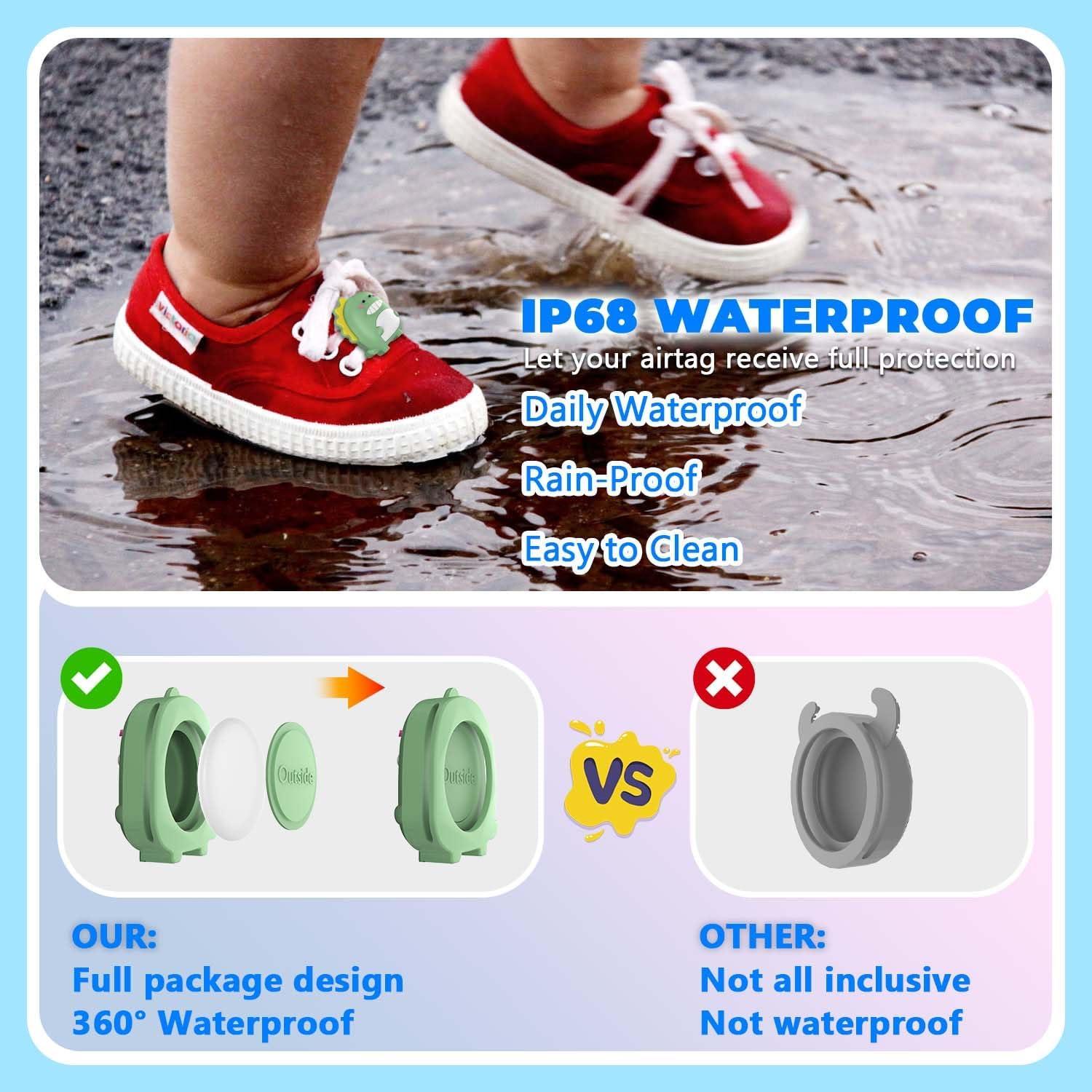 Soporte de Zapatos AirTag BIQIRE 4 Pack Silicona Impermeable