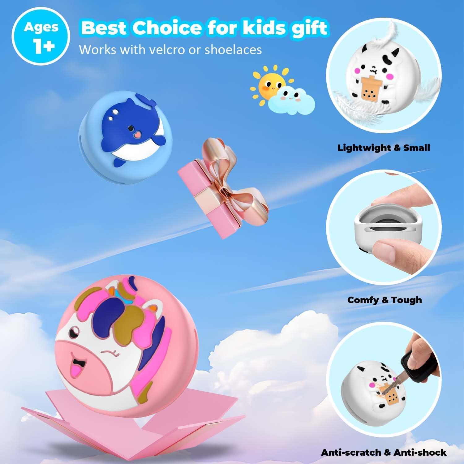 Soporte de Zapatos AirTag BIQIRE 4 Pack Silicona Impermeable