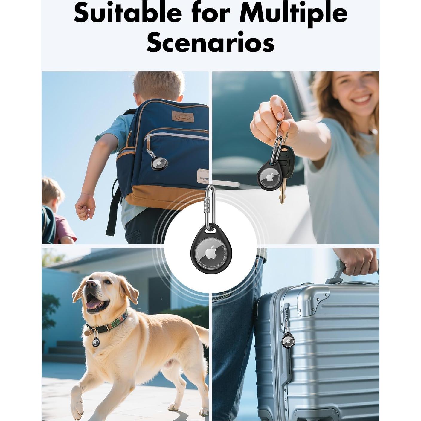 Soporte AirTag UNBREAKcable - 4 Fundas TPU Impermeables