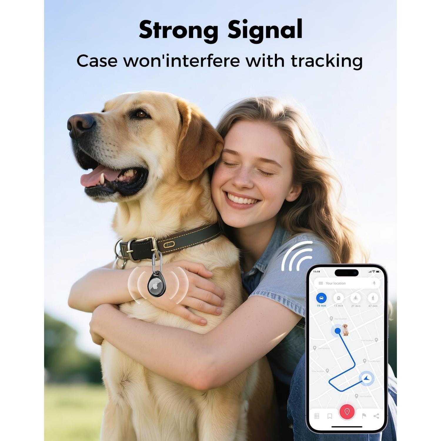 Soporte AirTag UNBREAKcable - 4 Fundas TPU Impermeables