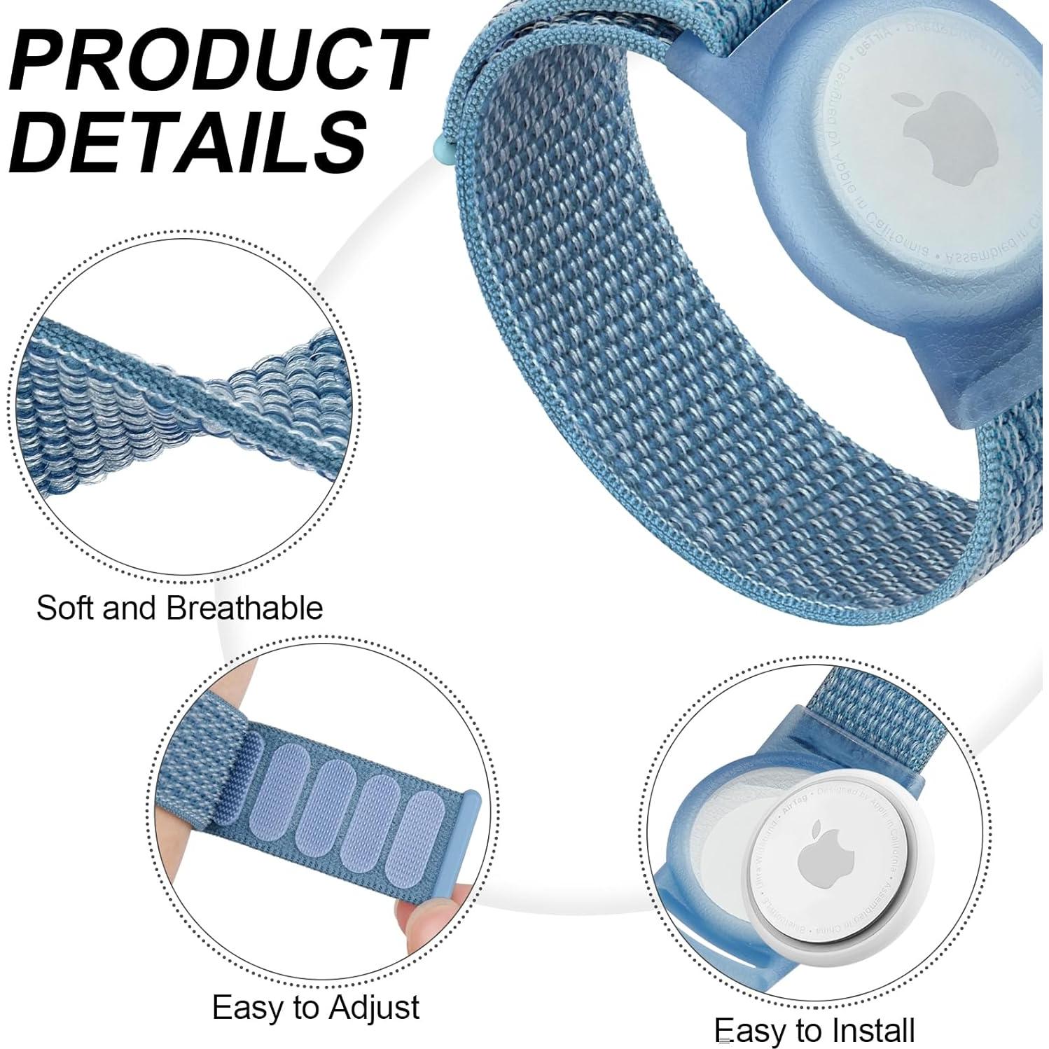 Paquete de 3 Pulseras de Nylon Vancle para AirTag Niños