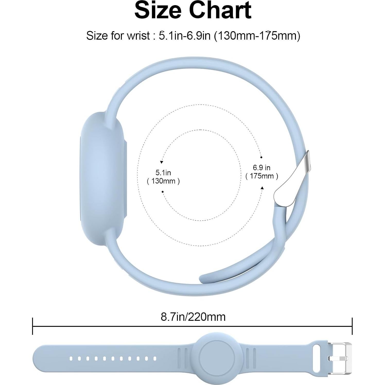 Paquete de 2 pulseras AirTag Vancle para niños - Silicona Impermeable
