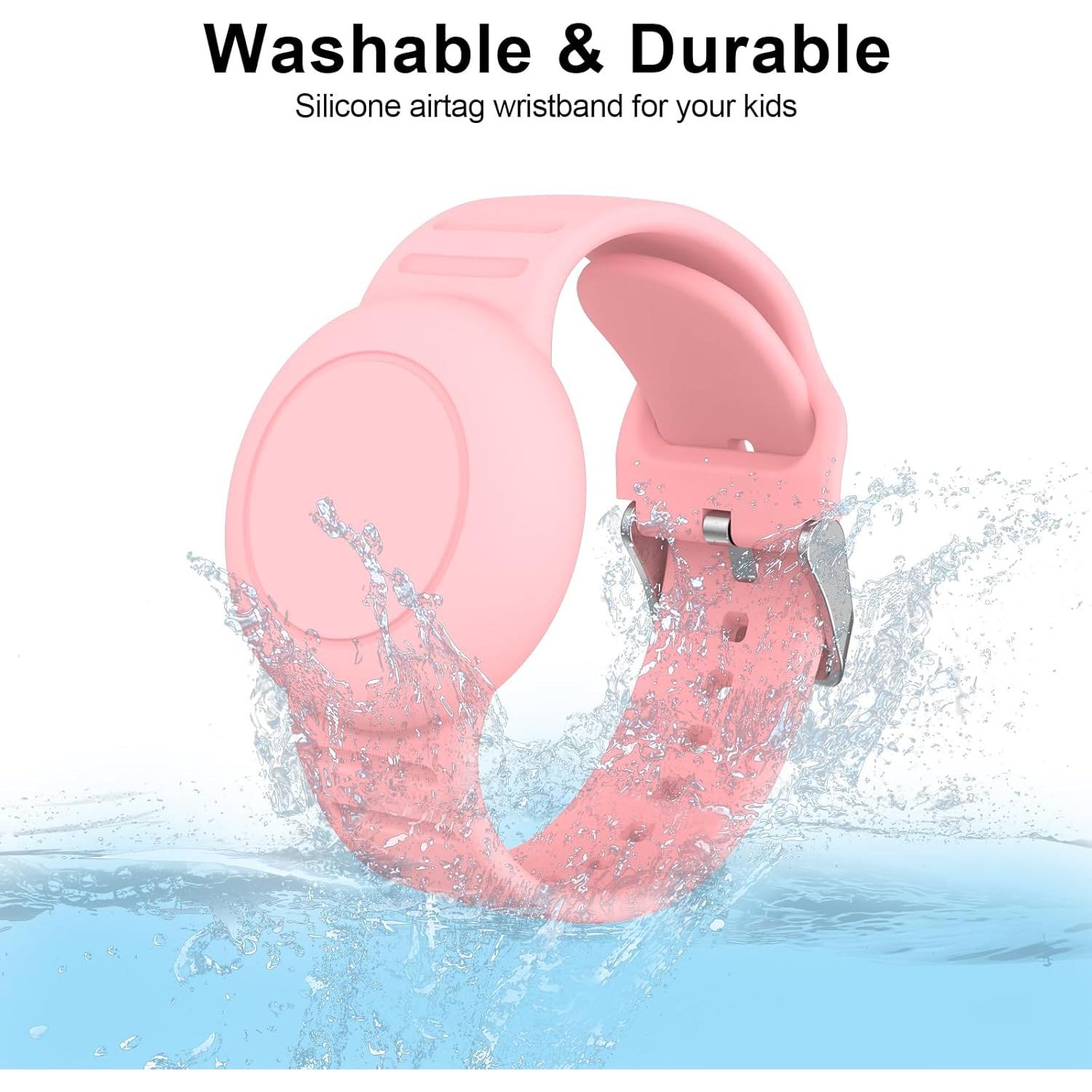 Paquete de 2 pulseras AirTag Vancle para niños - Silicona Impermeable