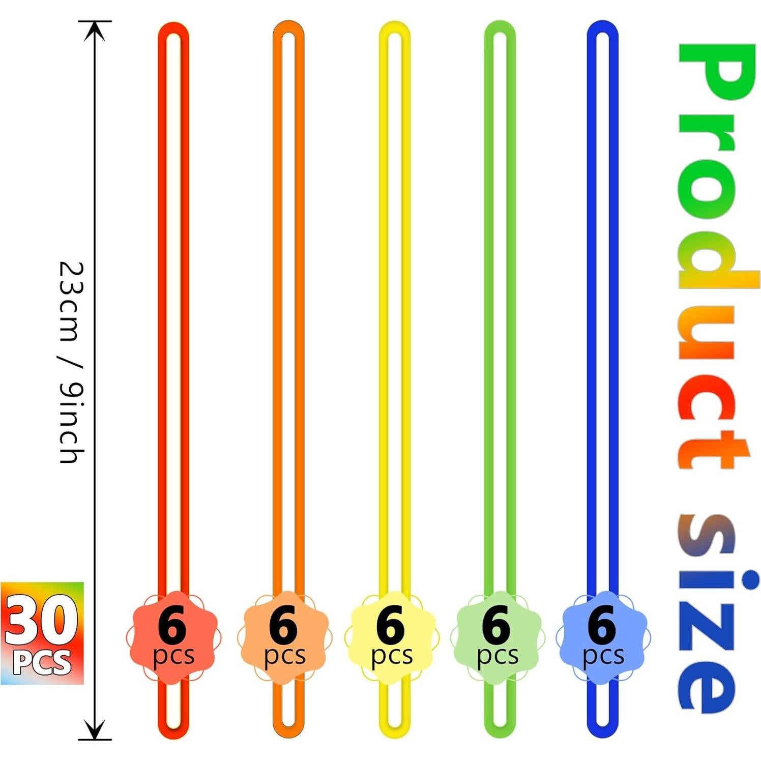 Paquete de 30 Lazos de Etiquetas de Equipaje SBYURE 23 cm
