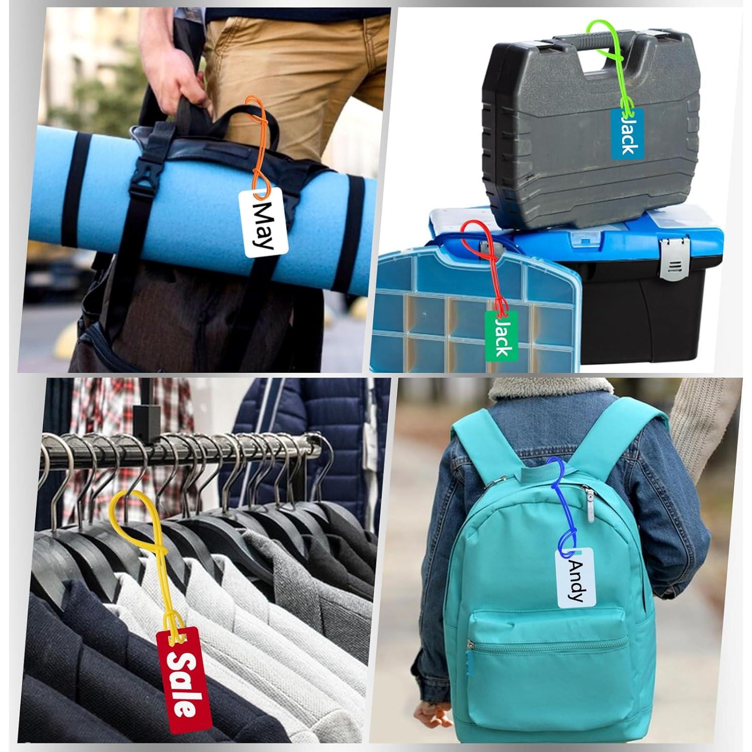 Paquete de 30 Lazos de Etiquetas de Equipaje SBYURE 23 cm