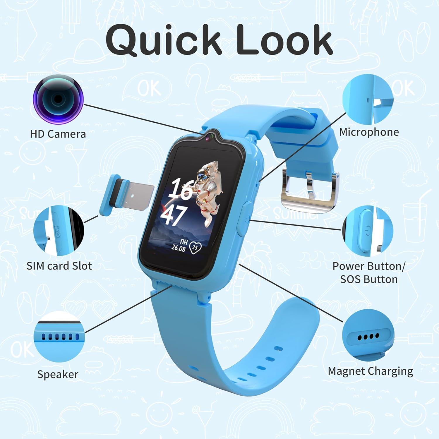 Reloj Infantil Spodus G41 4G con GPS y Llamadas para Niños