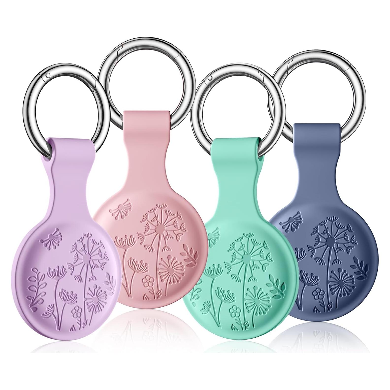 Funda de Silicona Grabada Lerobo para AirTag - 4 Unidades