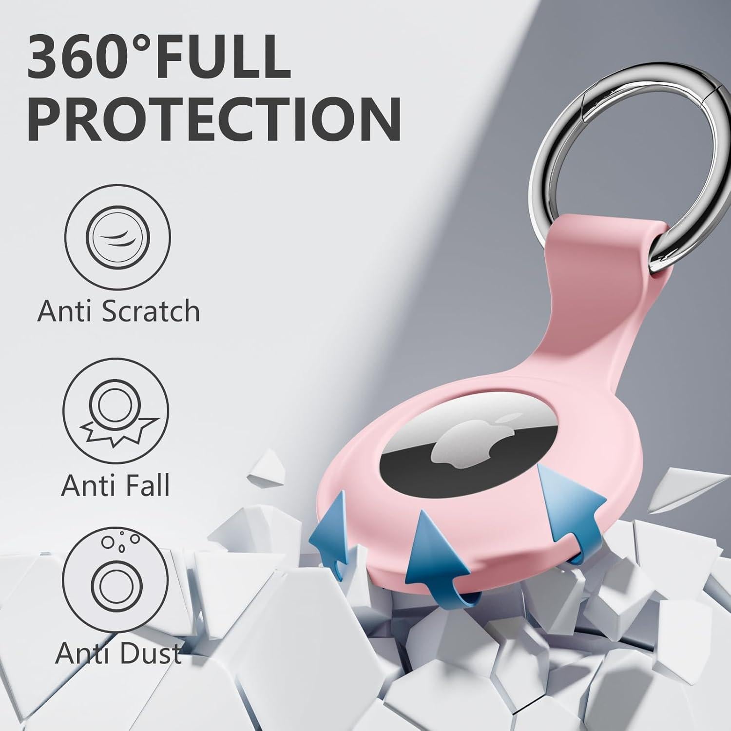 Funda de Silicona Grabada Lerobo para AirTag - 4 Unidades