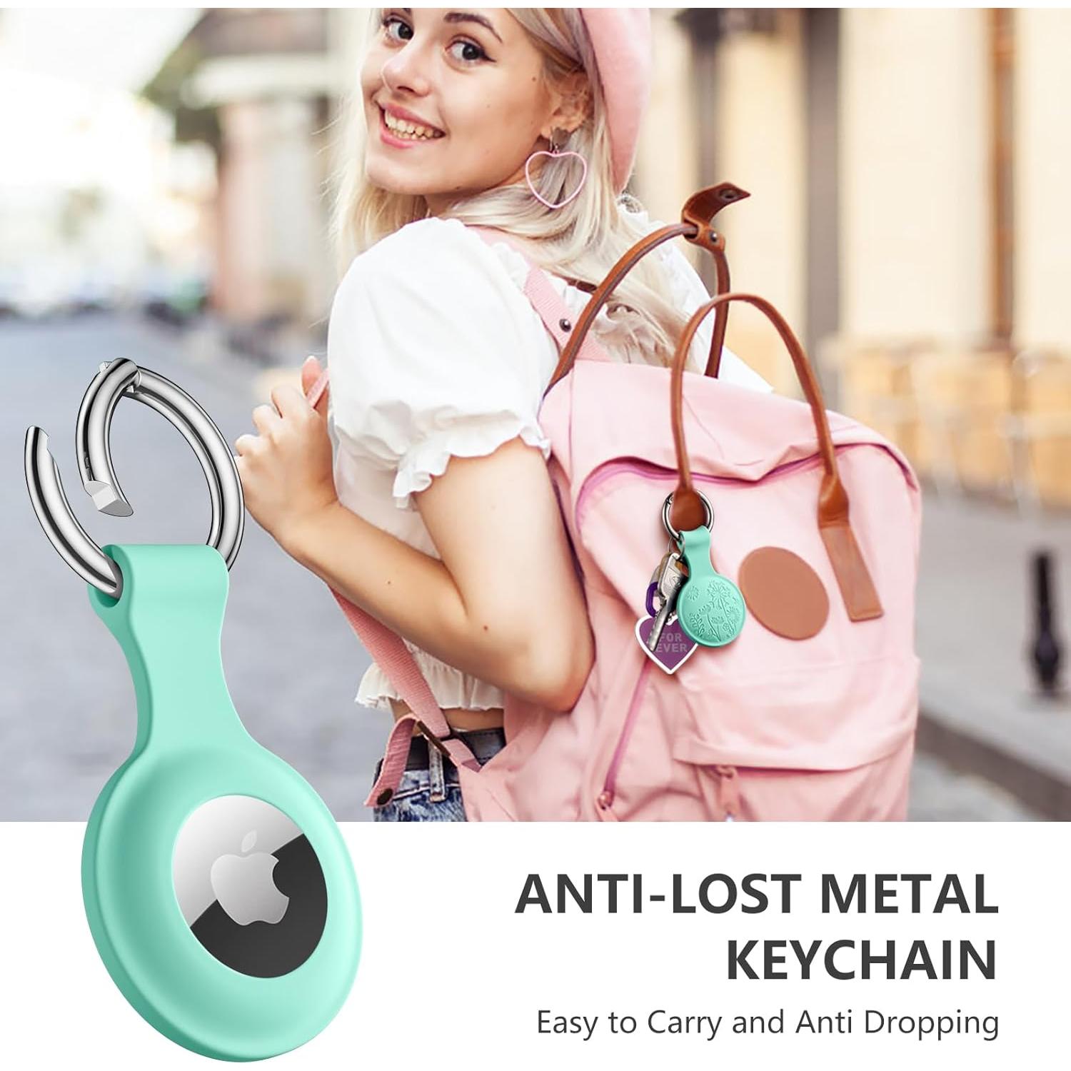 Funda de Silicona Grabada Lerobo para AirTag - 4 Unidades