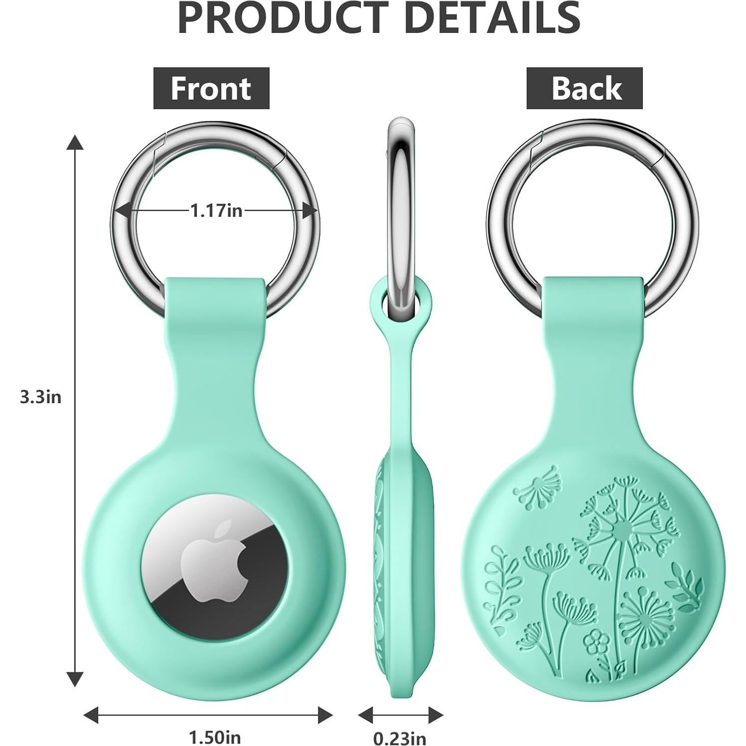 Funda de Silicona Grabada Lerobo para AirTag - 4 Unidades