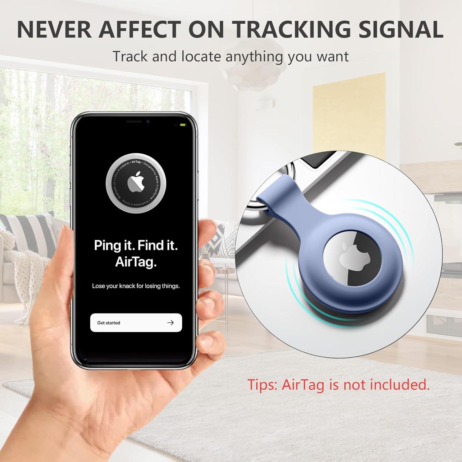 Funda de Silicona Grabada Lerobo para AirTag - 4 Unidades