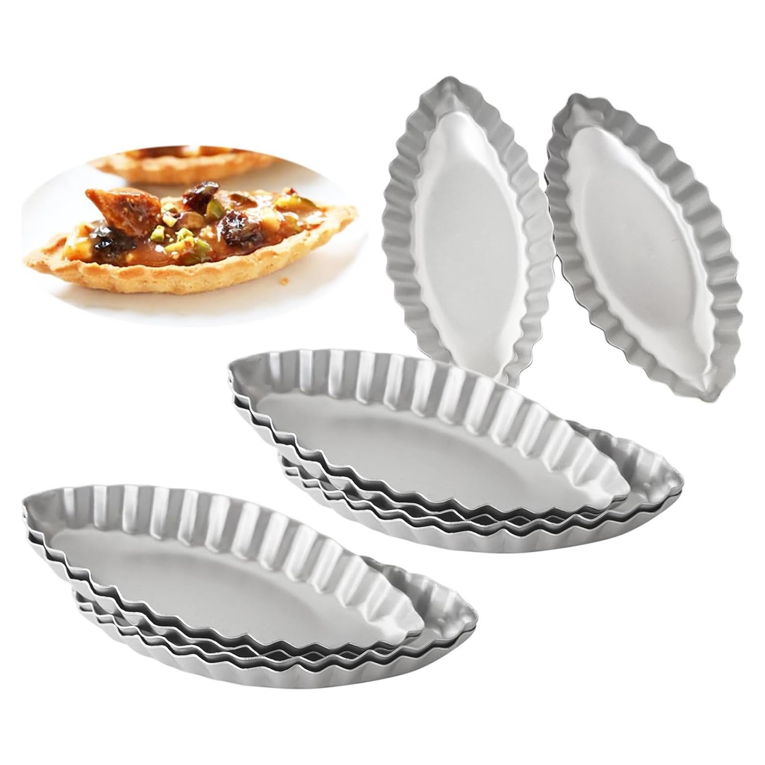 10 Moldes para Tartas de Huevo Barco LoveDeal Aluminio 11.9cm