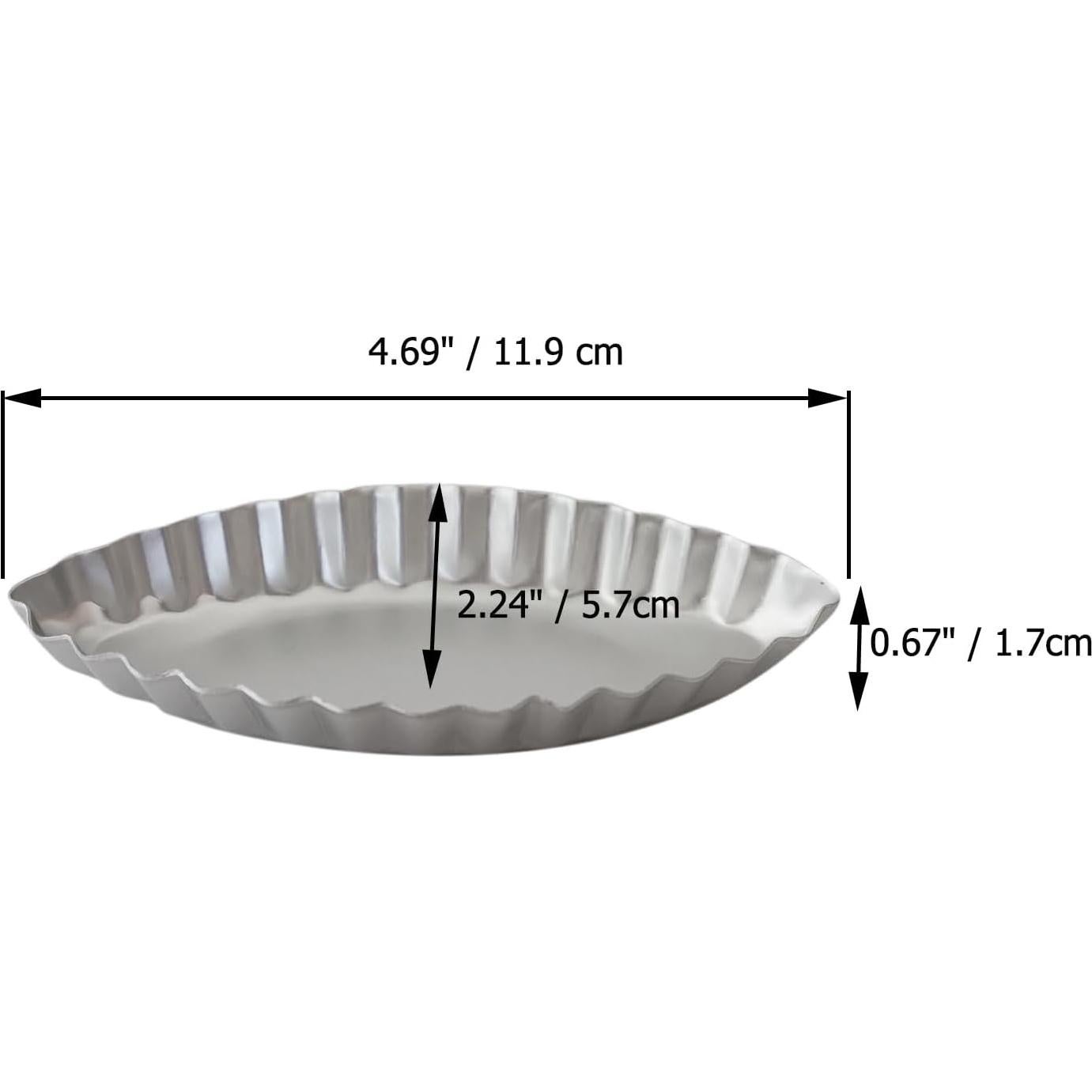 10 Moldes para Tartas de Huevo Barco LoveDeal Aluminio 11.9cm
