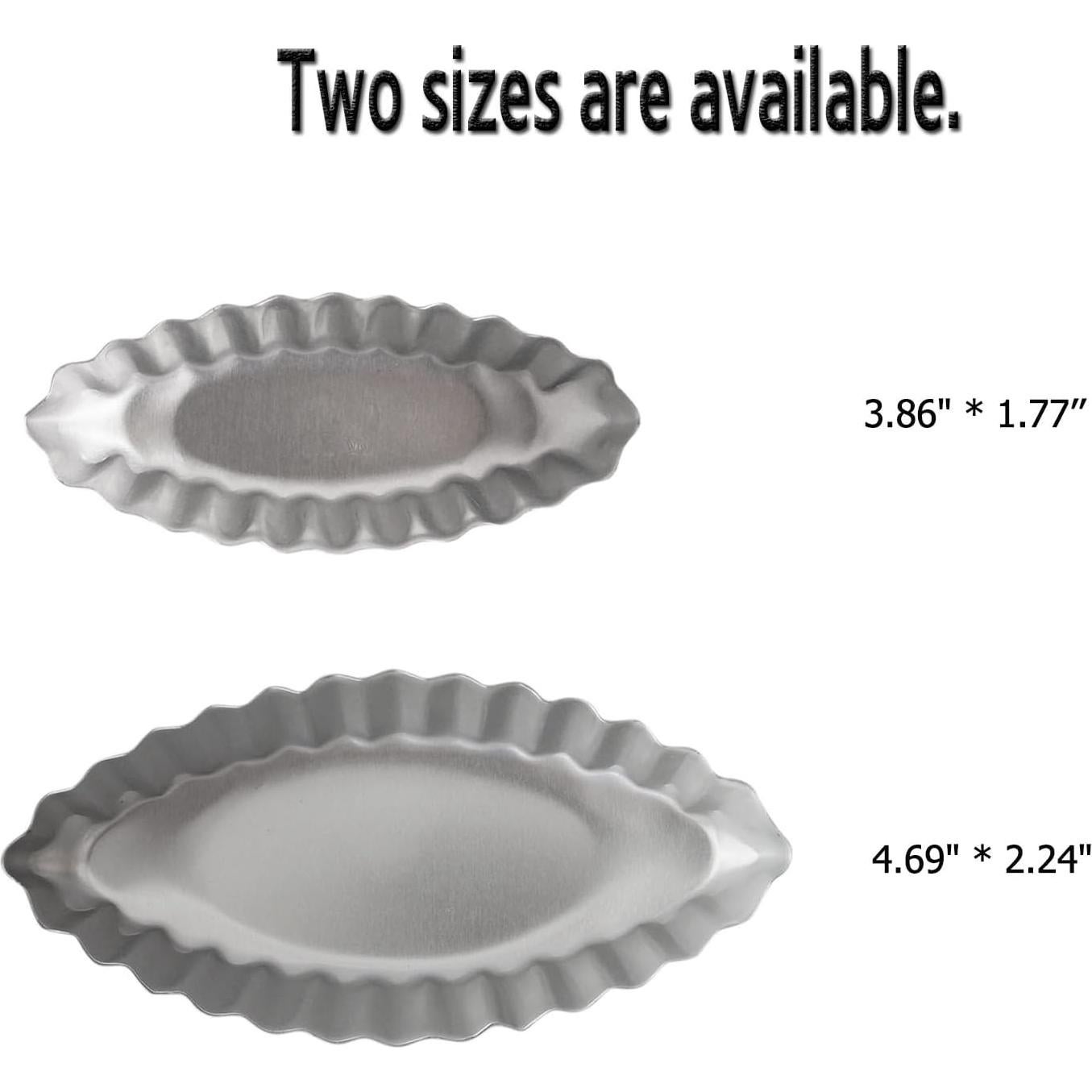 10 Moldes para Tartas de Huevo Barco LoveDeal Aluminio 11.9cm