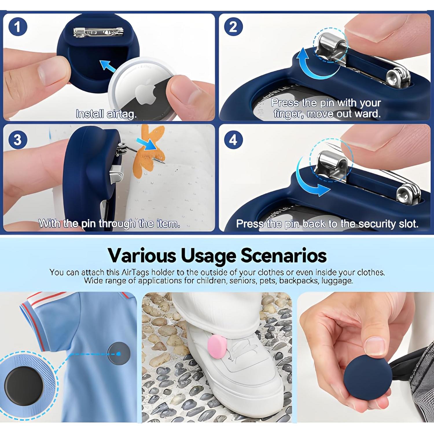 Funda Oculta para AirTag Bottle Beat - Paquete de 4, Seguridad Niños