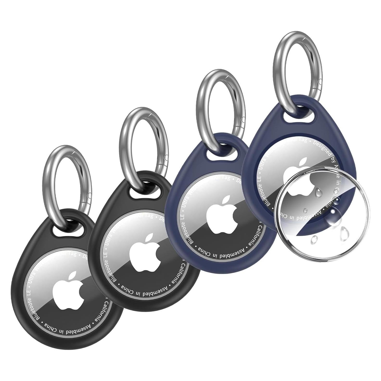 Paquete de 4 Fundas Ultra Finas para Apple AirTag - Impermeables IPX8