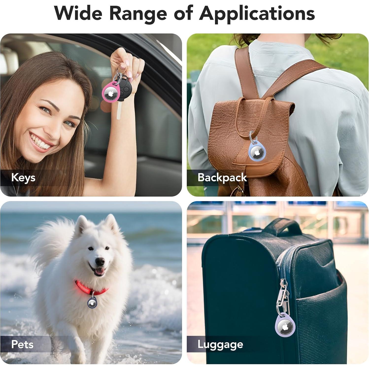 4 Fundas Ultra-Finas Natyos para Apple AirTag - Impermeables