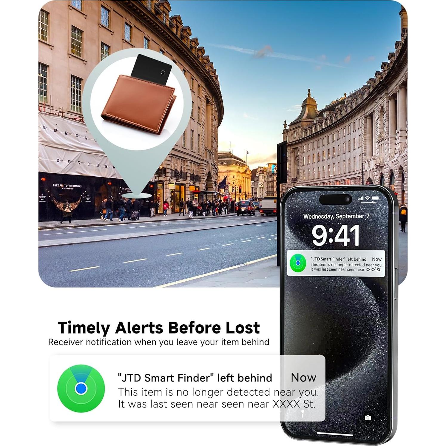 2 Tarjetas Localizadoras JTD para Cartera - Bluetooth IP68