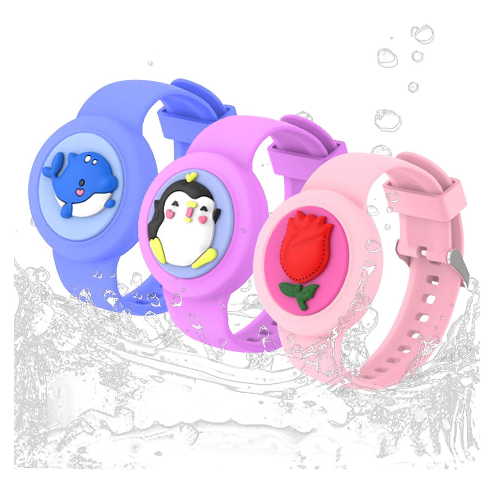 Pulsera Impermeable BoAn para Airtag - Pack 3 Colores Niños