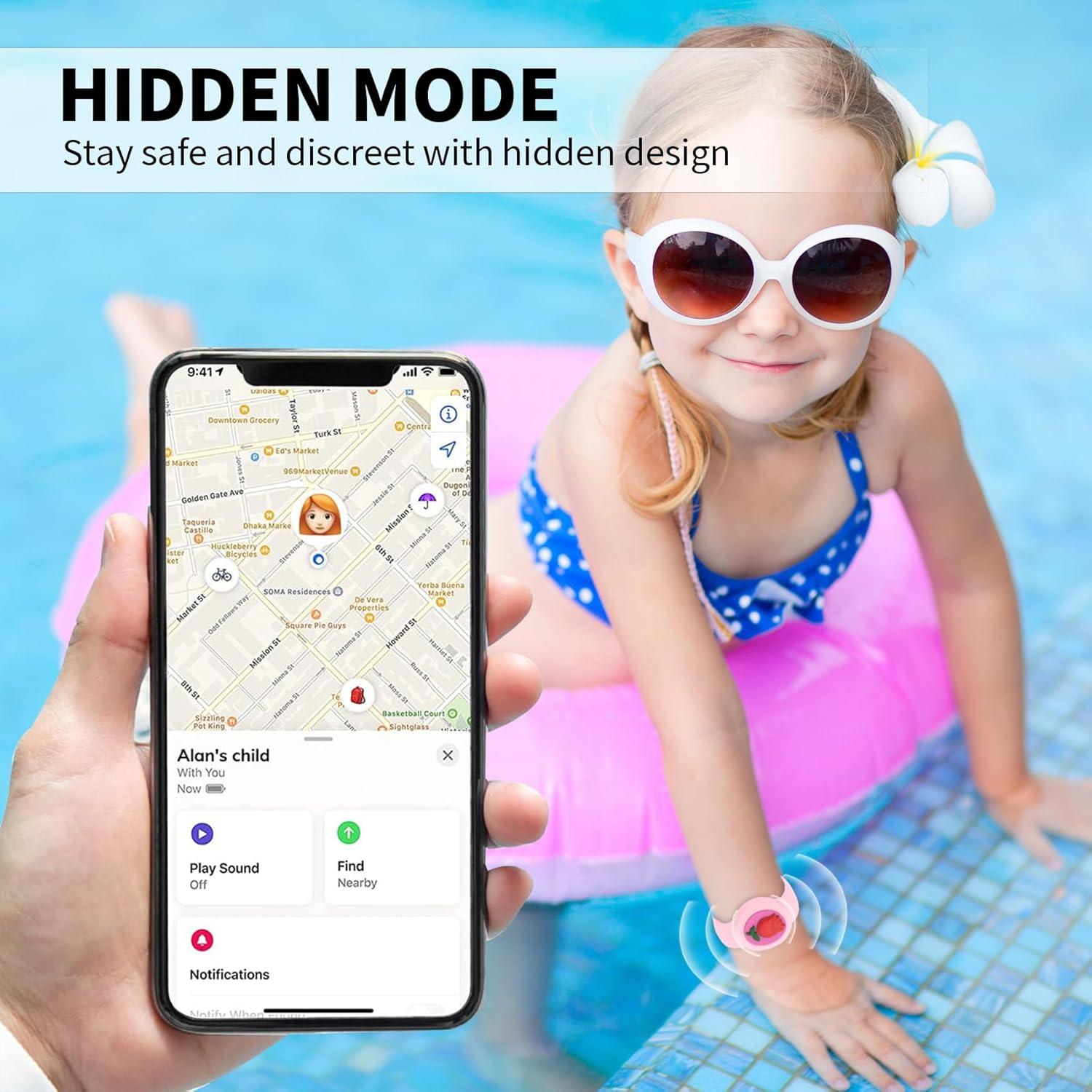 Pulsera Impermeable BoAn para Airtag - Pack 3 Colores Niños