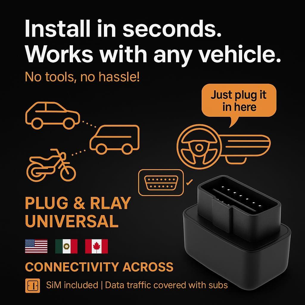Rastreador GPS 4G findCar OBD para Vehículos - Tiempo Real, Historial y Alertas