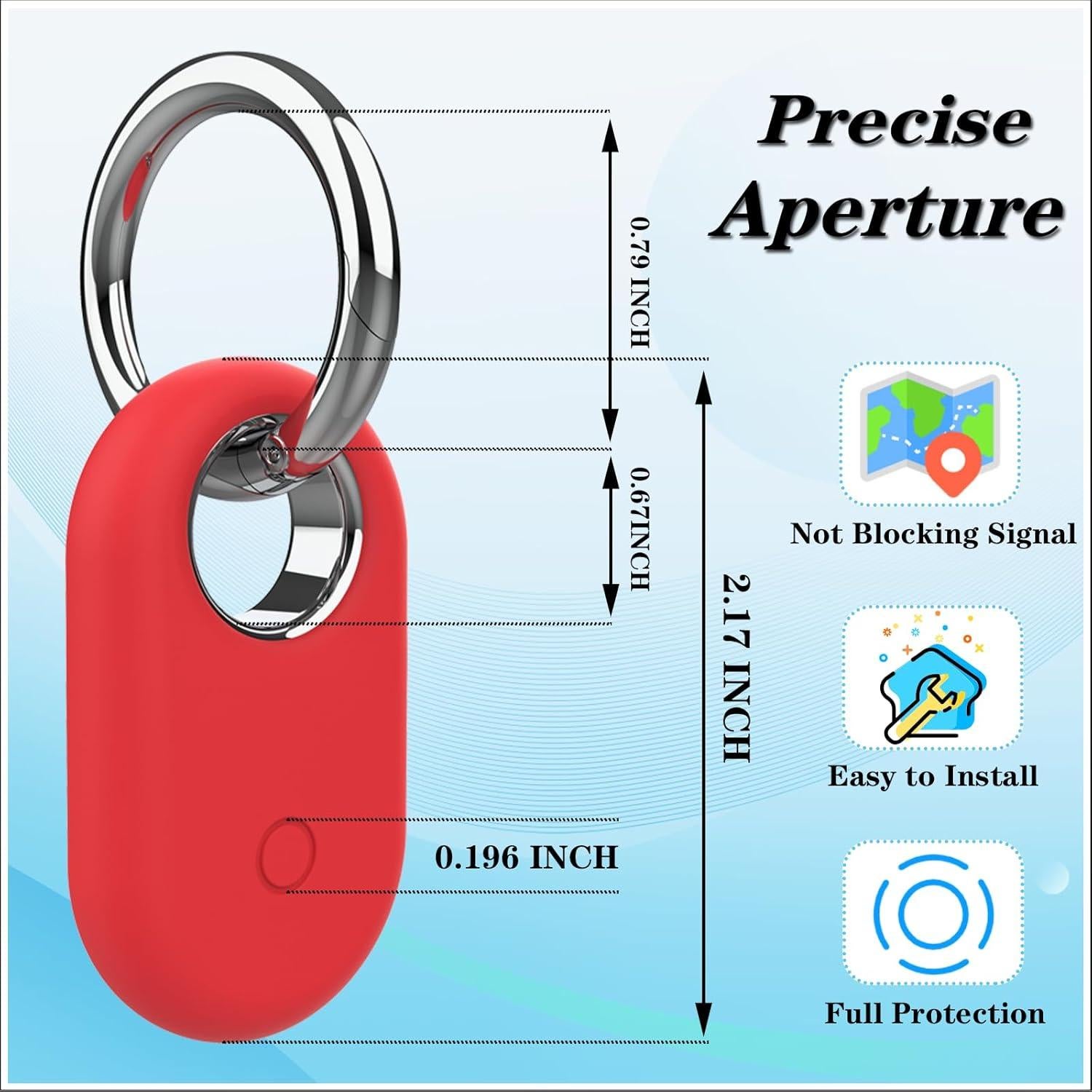 Paquete de 4 fundas de silicona Rzttwl para Samsung Galaxy SmartTag 2