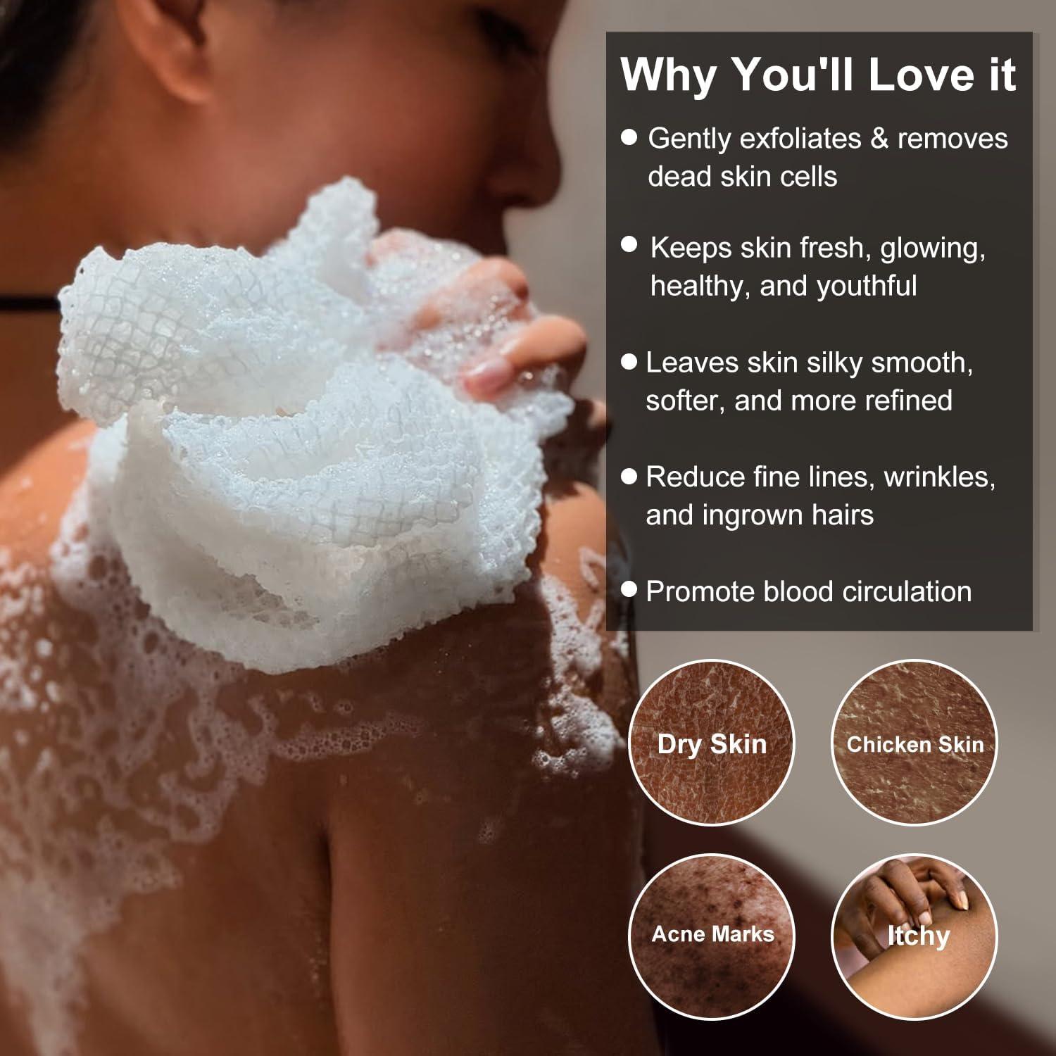 Esponja de Red Africana THURLADY Exfoliante 63.5 cm Negra