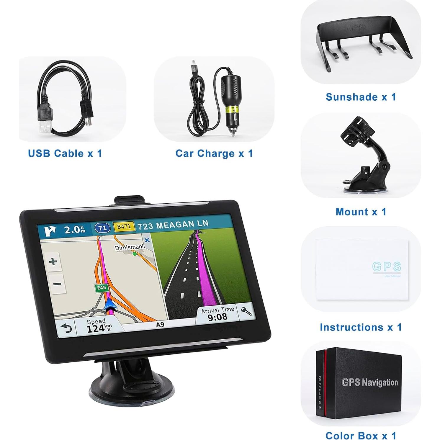 Navegador GPS para Camiones MRSXWPY 7" Actualización de Mapas